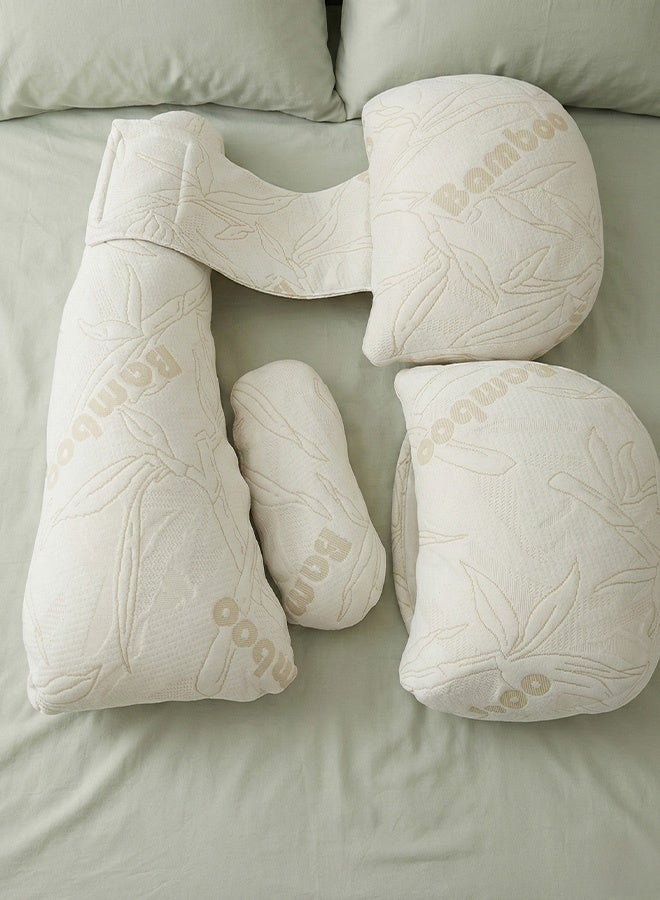 SleepLand Bamboo Maternity Pillow | 4 Adjustable Pieces for Full Body Support - Image 3